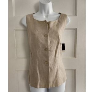 NWT Classic Valerie Stevens Linen Blouse! Sz 8